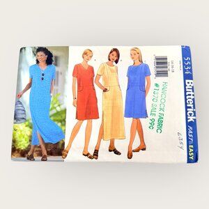 Vintage 1990s Butterick Sewing Pattern 5534 Dress Size 14-18